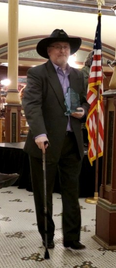 Troy Newman recipient of the Bingo Volunteer of the Year Award